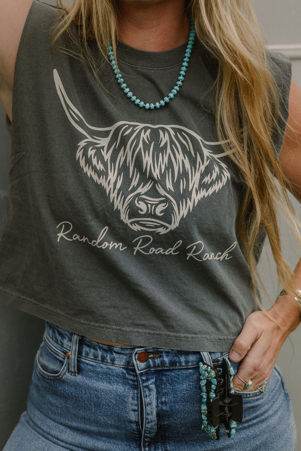 Random Road Ranch Highland Crop Tank