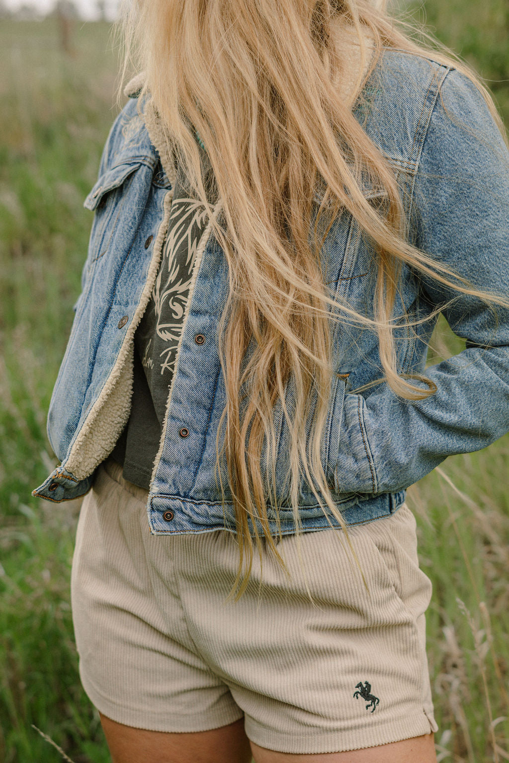 Corduroy Western Athletic Shorts
