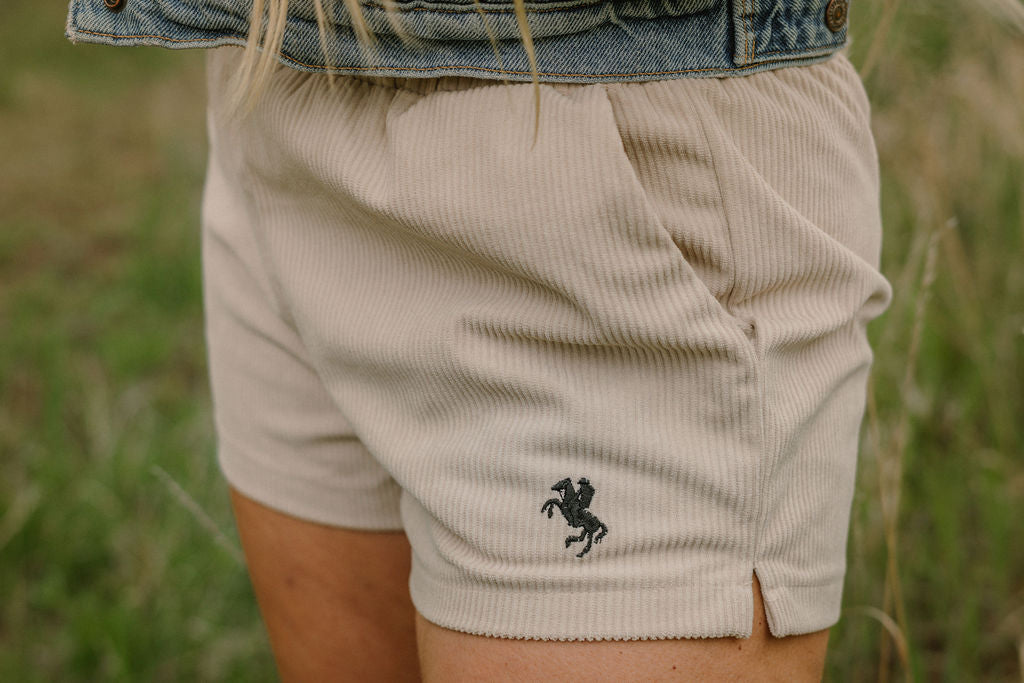 Corduroy Western Athletic Shorts