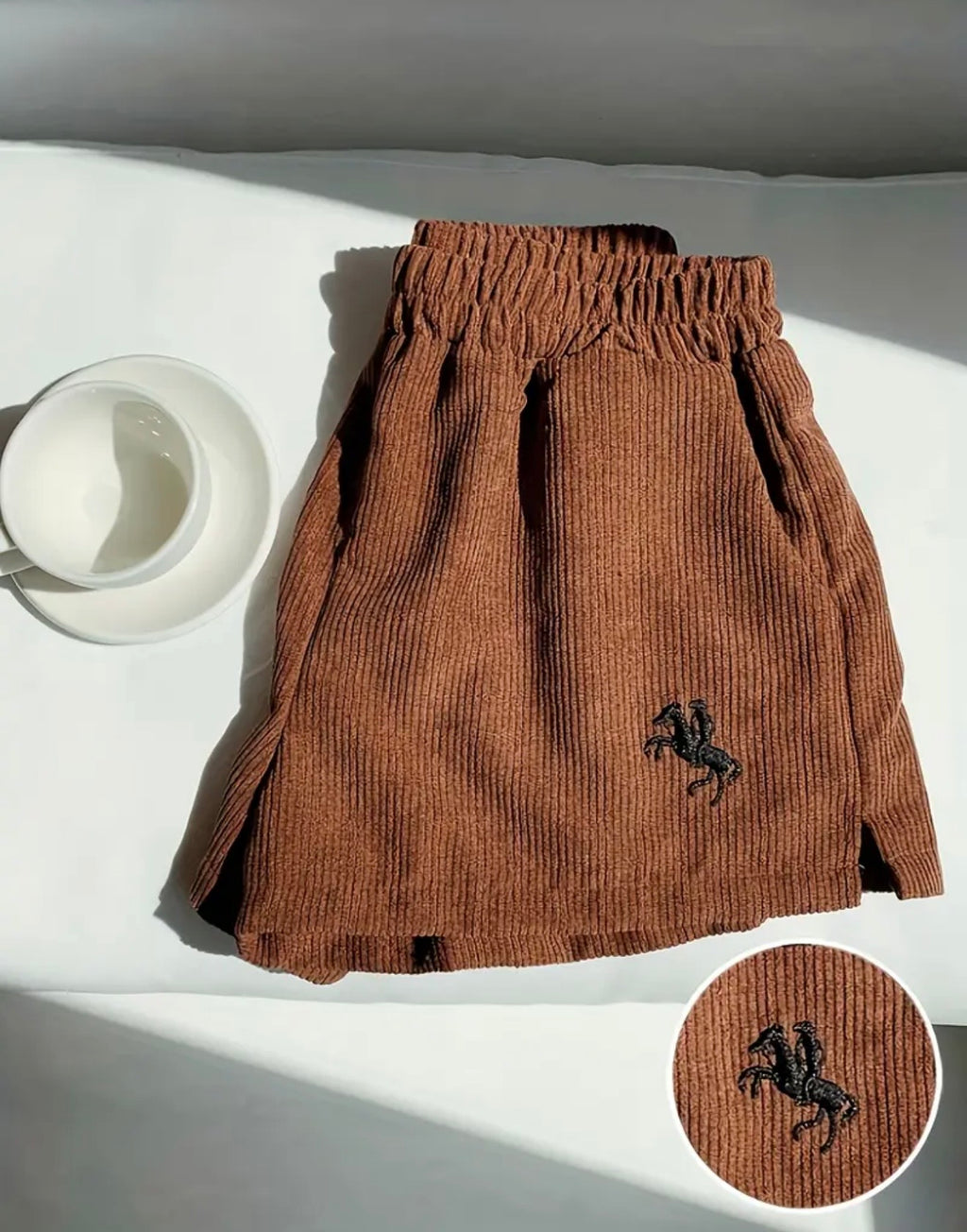 Corduroy Western Athletic Shorts