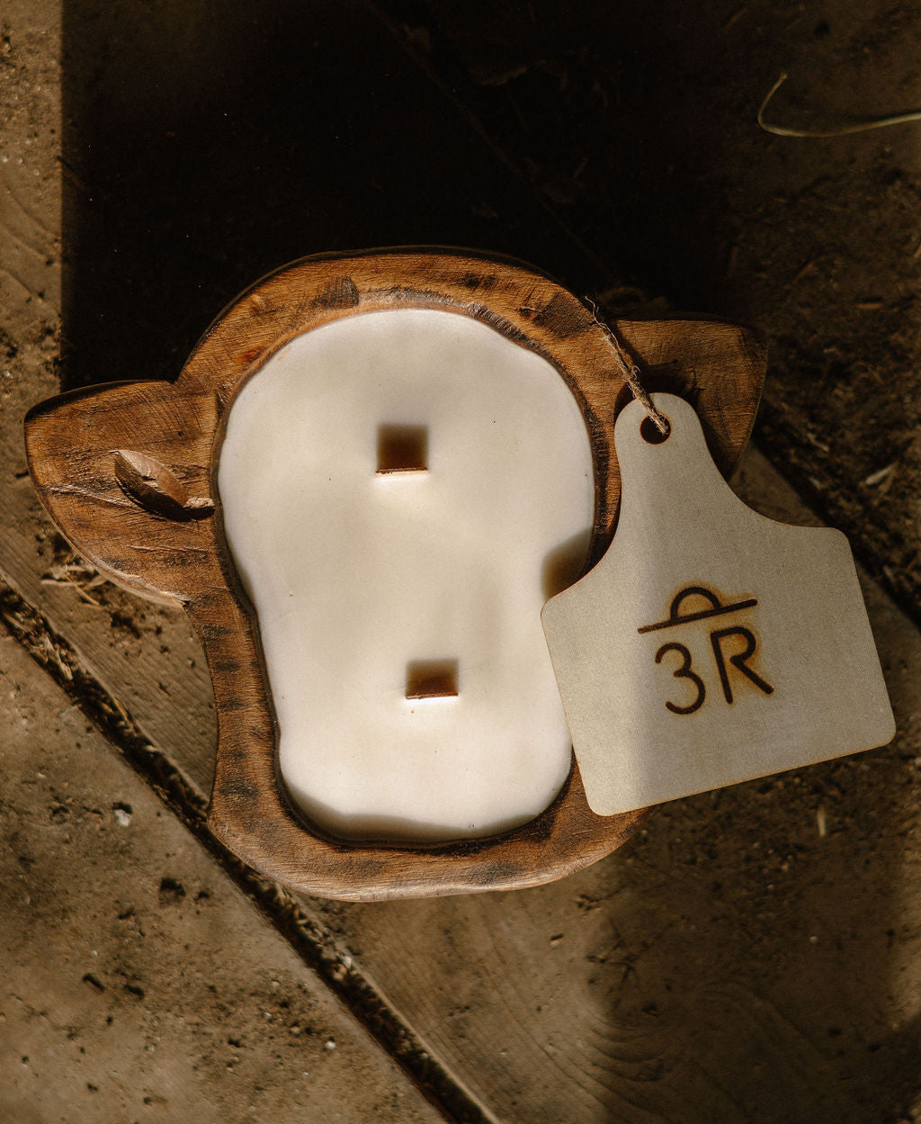 Highland Cow Dough Bowl Candle