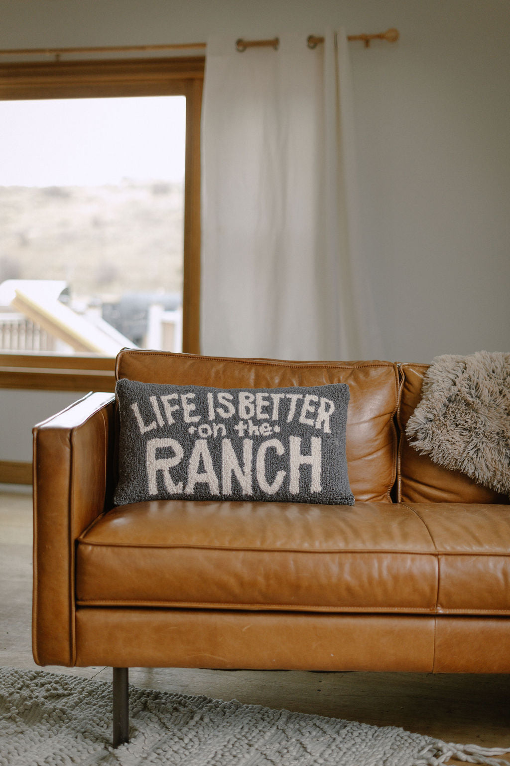 Life Is Better on the Ranch  Hook Pillow