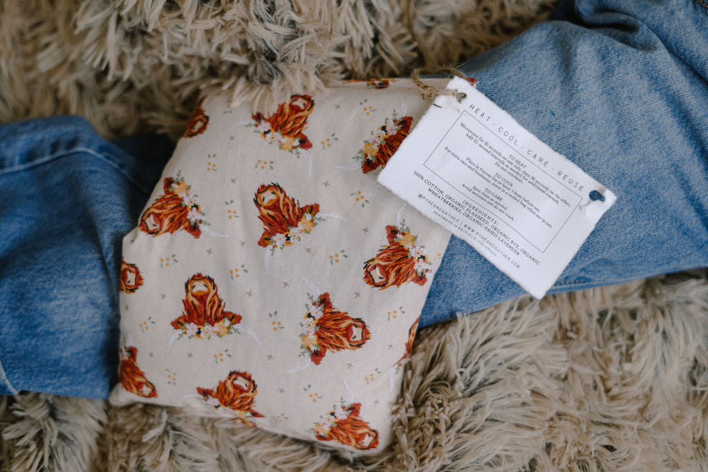 Pyne & Gather Highland Cow Heat Pack – 7” x 10”