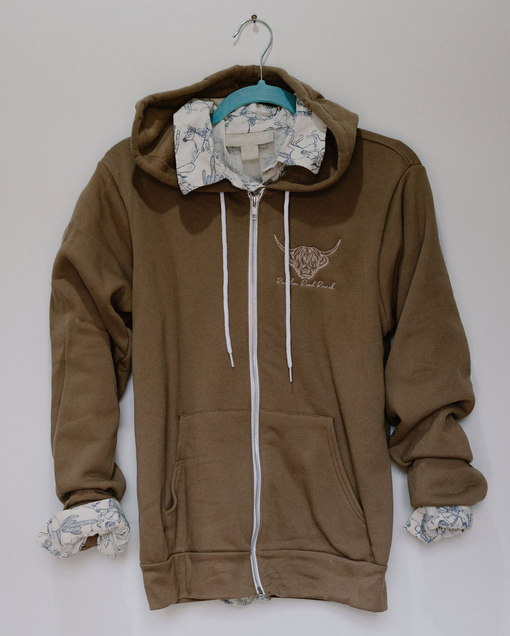 Random Road Ranch Embroidered Zip-Up Hoodie