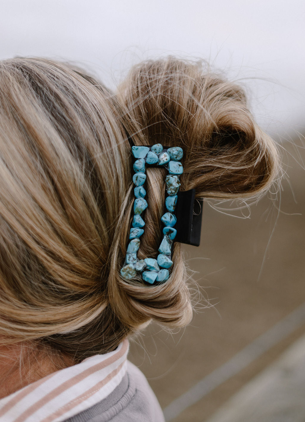 Turquoise Stone Hair Claw Clip