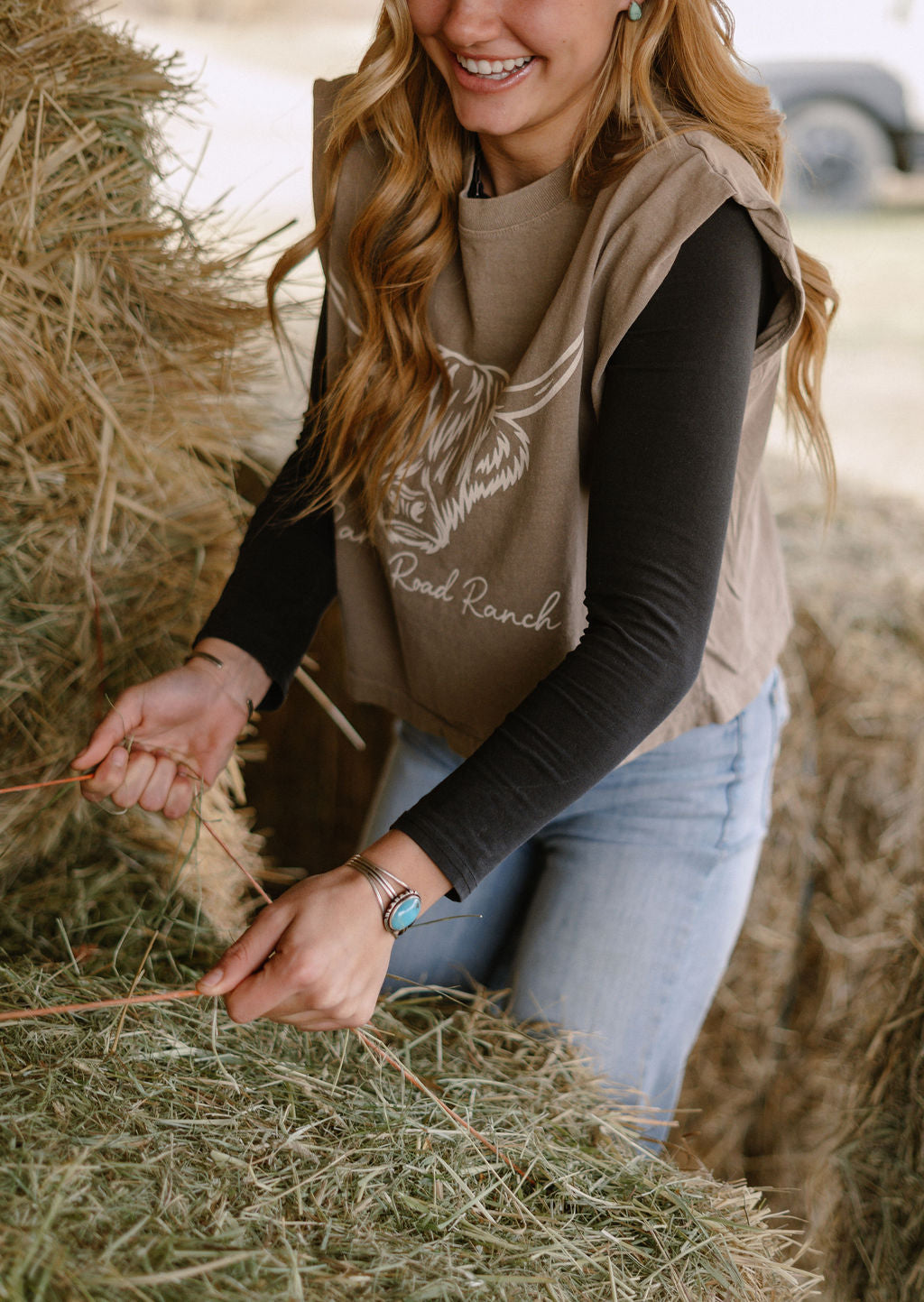 Random Road Ranch Highland Crop Tank