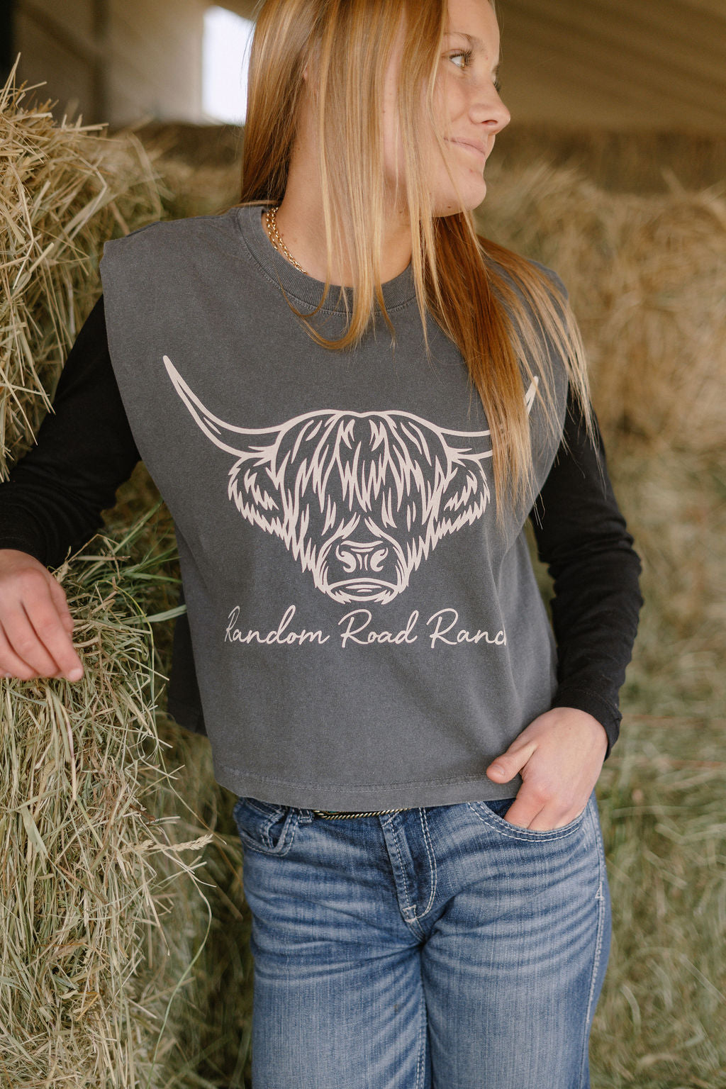 Random Road Ranch Highland Crop Tank