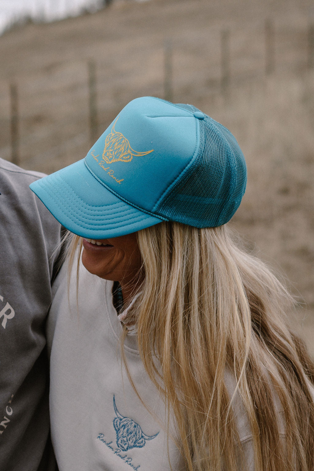 Random Road Ranch Highland Trucker – Teal Edition