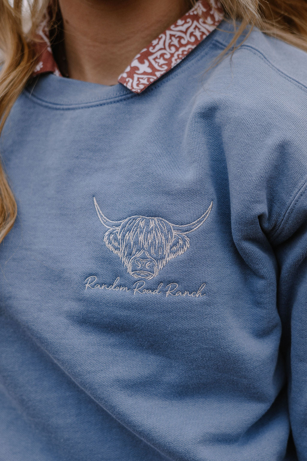 Embroidered Highland Crewneck