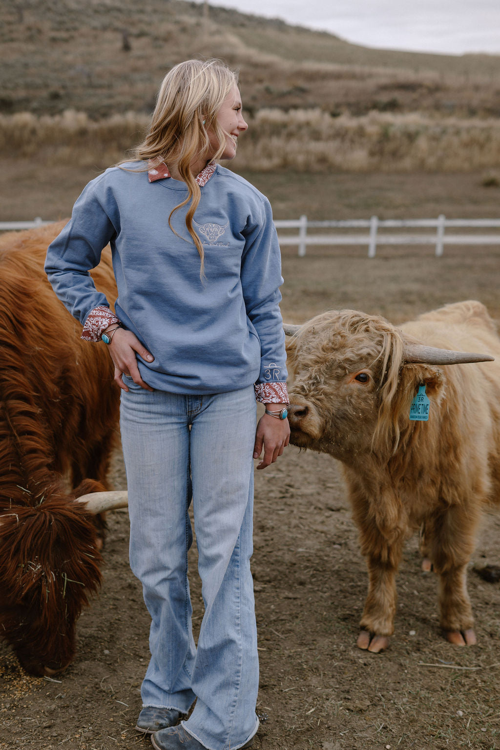 Embroidered Highland Crewneck