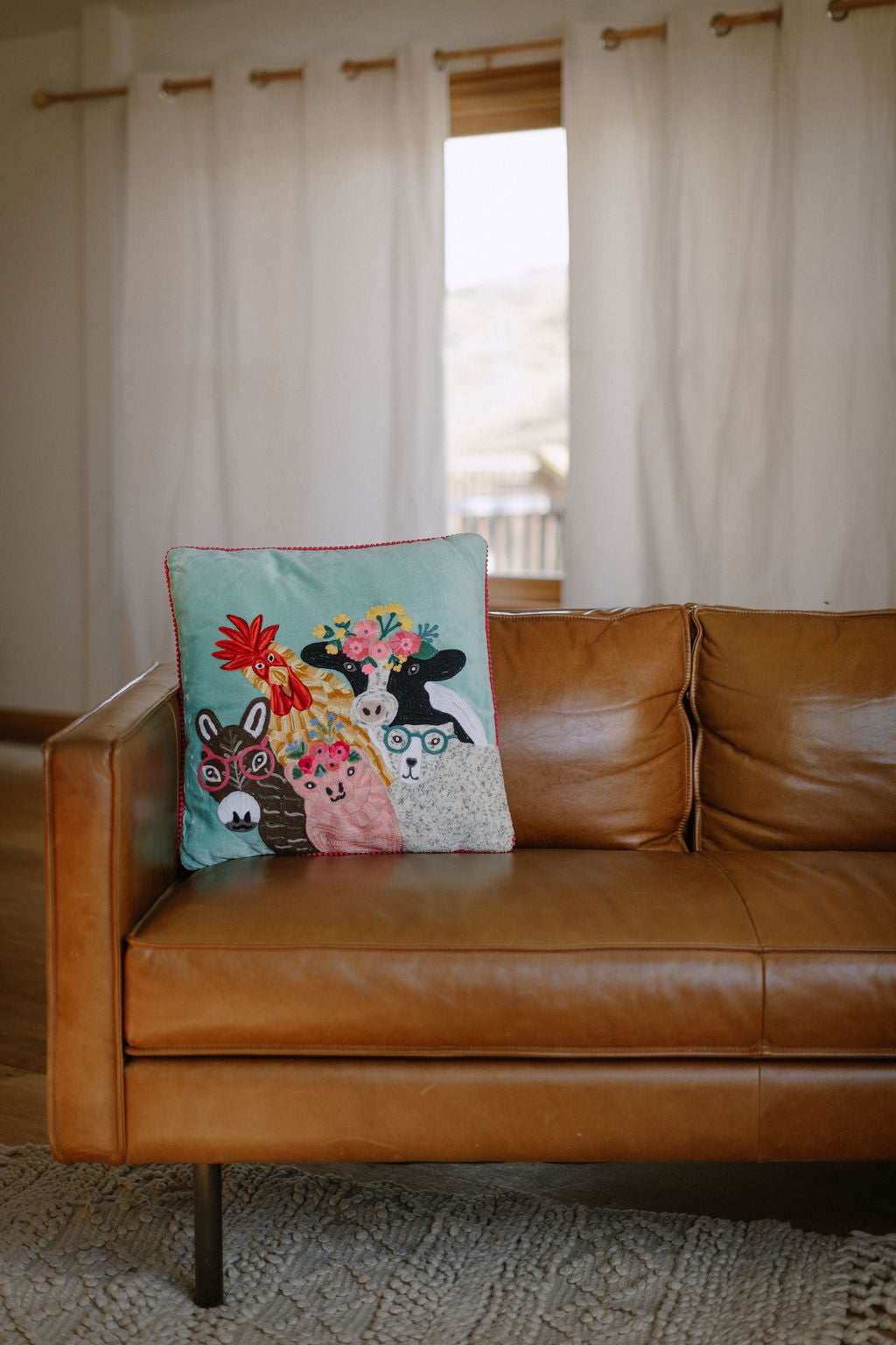 Ranch Friends Embroidered Pillow Collection