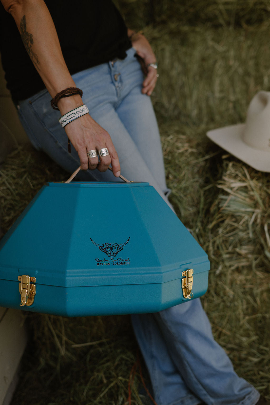 Random Road Ranch Cowgirl Hat Case