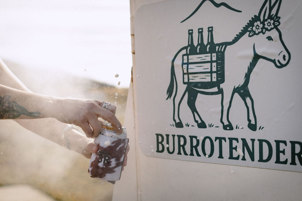 3R Branded Cowhide Magnetic Beer Holder