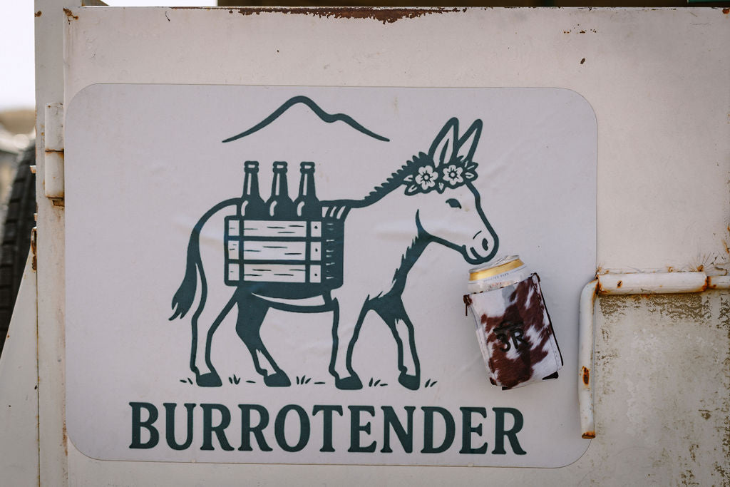 3R Branded Cowhide Magnetic Beer Holder