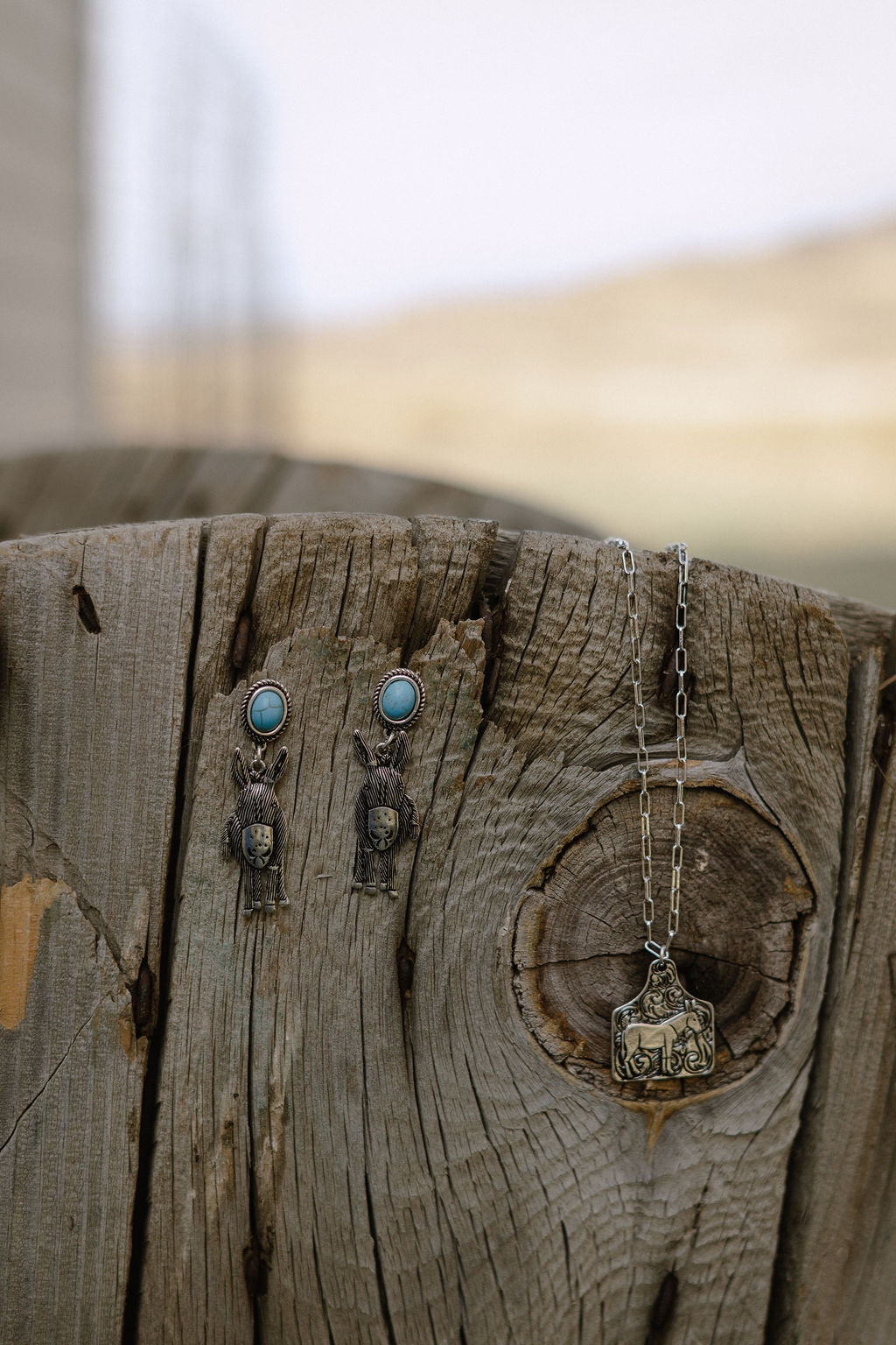 Western Donkey Pendant Necklace