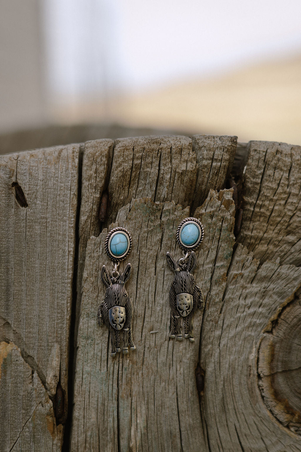 Turquoise Donkey Earrings