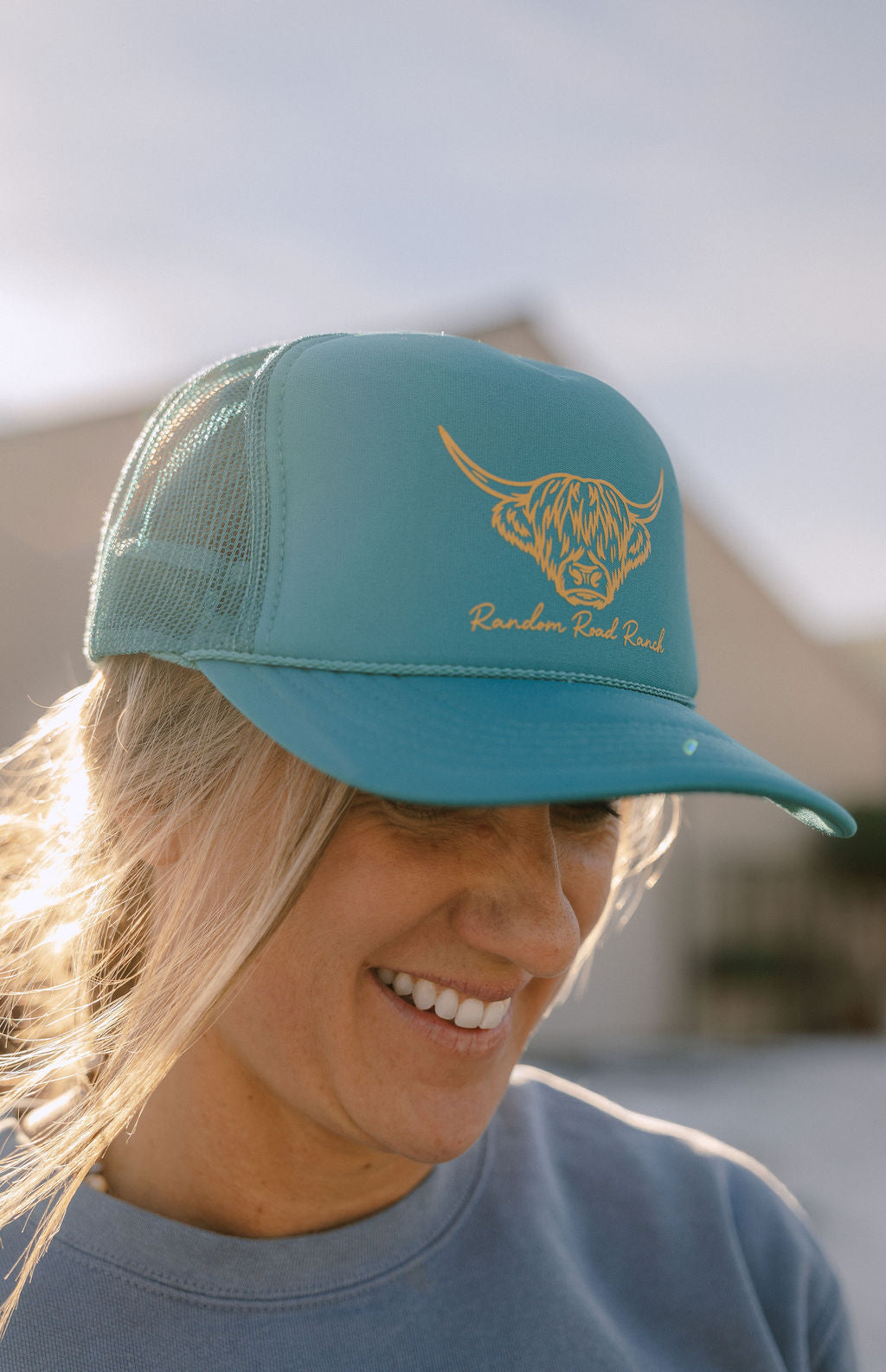 Random Road Ranch Highland Trucker – Teal Edition