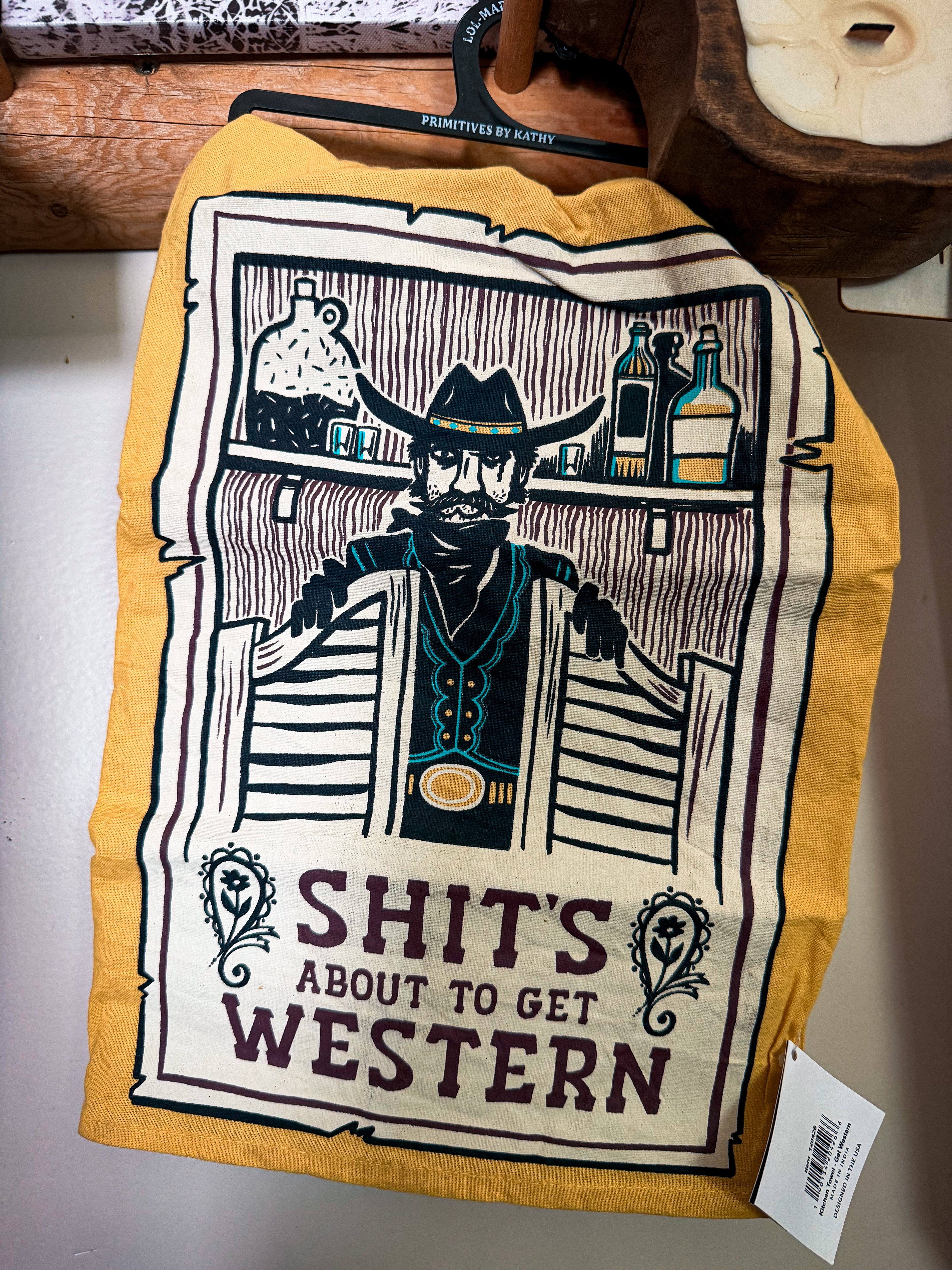 Shit’s About to Get Western Kitchen Towel